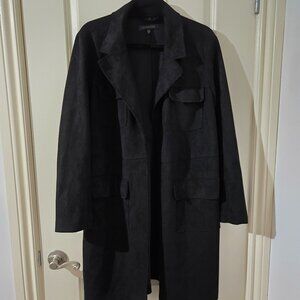 Dynamite Faux Suede Long 4 Pocket Black Jacket
